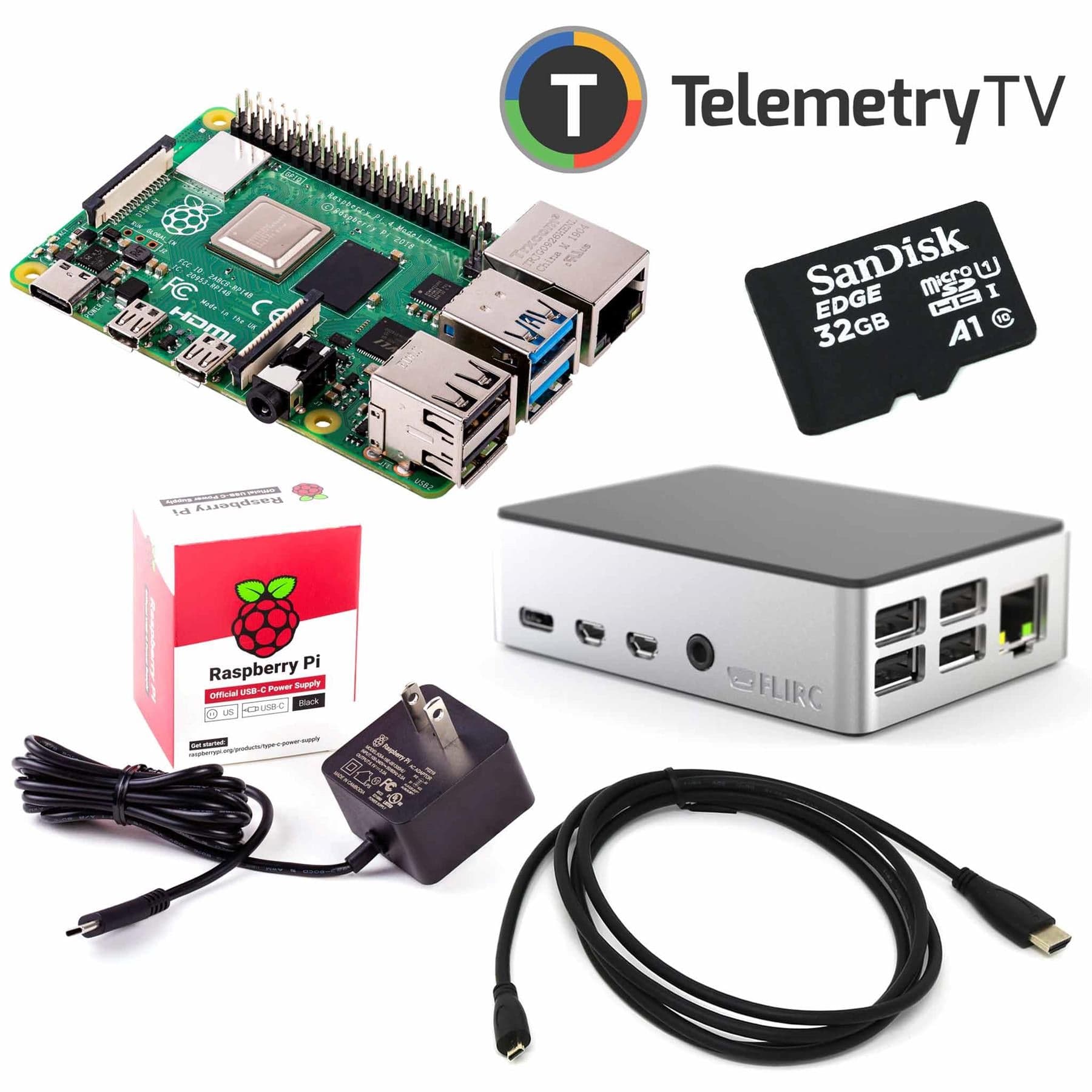 TelemetryTV Digital Signage Raspberry Pi 4 Kit - The Pi Hut