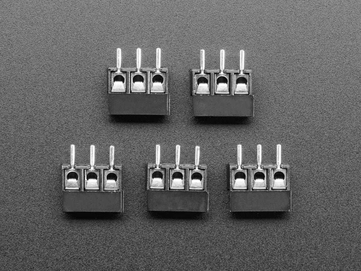 Terminal Block - 3-pin 3.5mm - pack of 5! - The Pi Hut