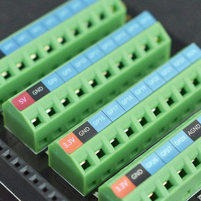 Pi Code Terminal Terminal Block Board for Raspberry Pi Pico - The Pi Hut