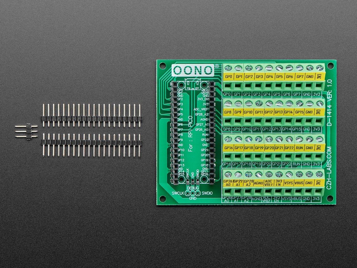 Terminal Block Breakout Module Board for Raspberry Pi Pico - The Pi Hut