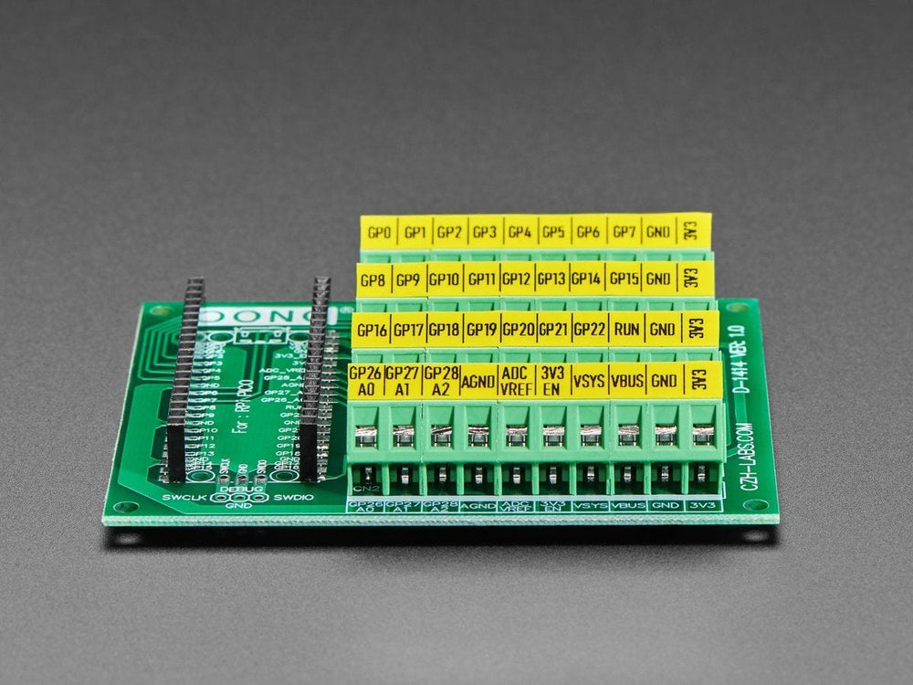 Terminal Block Breakout Module Board for Raspberry Pi Pico - The Pi Hut