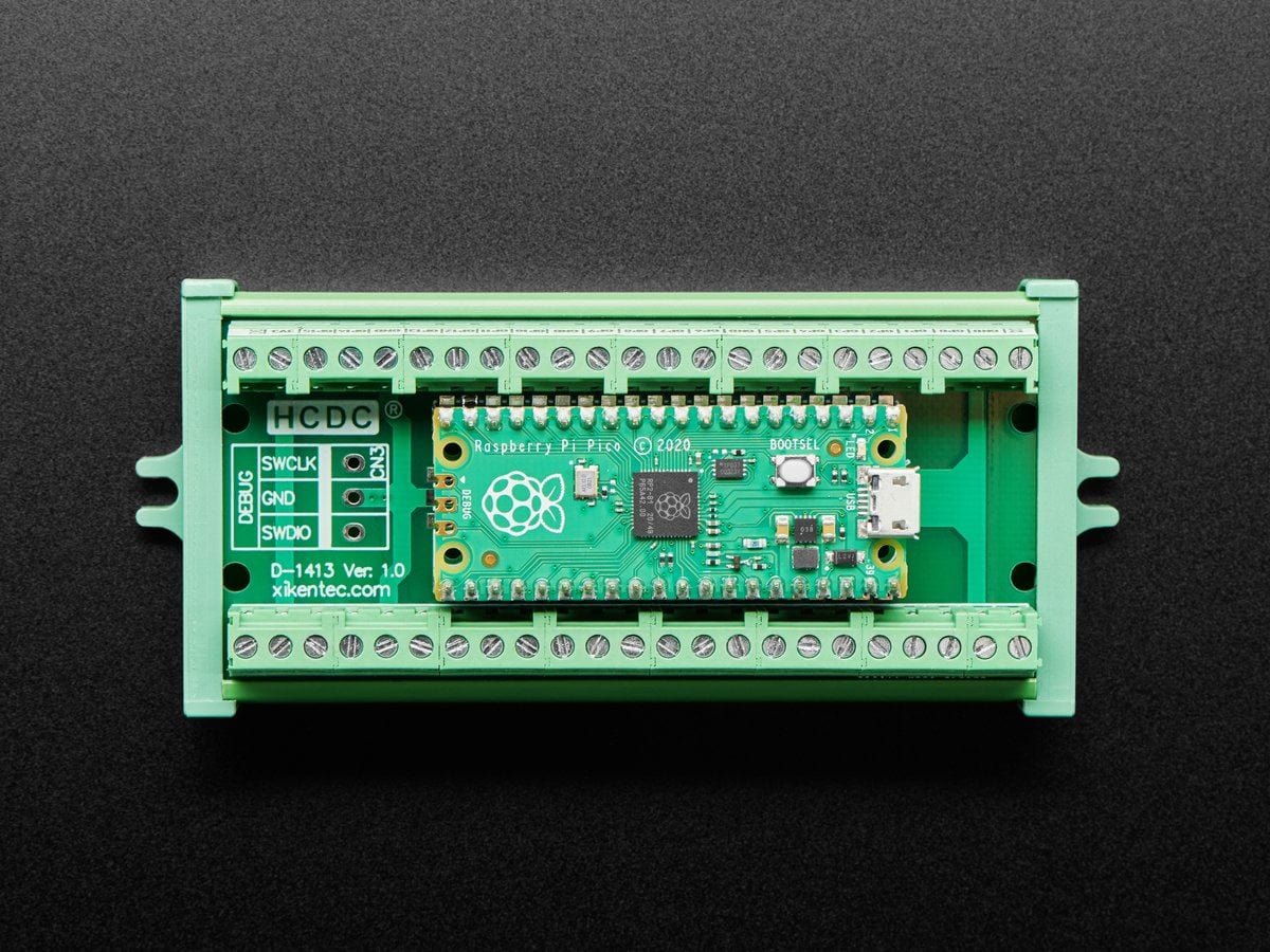 Terminal Block Breakout Module for Raspberry Pi Pico (Screw Mount Version) - The Pi Hut