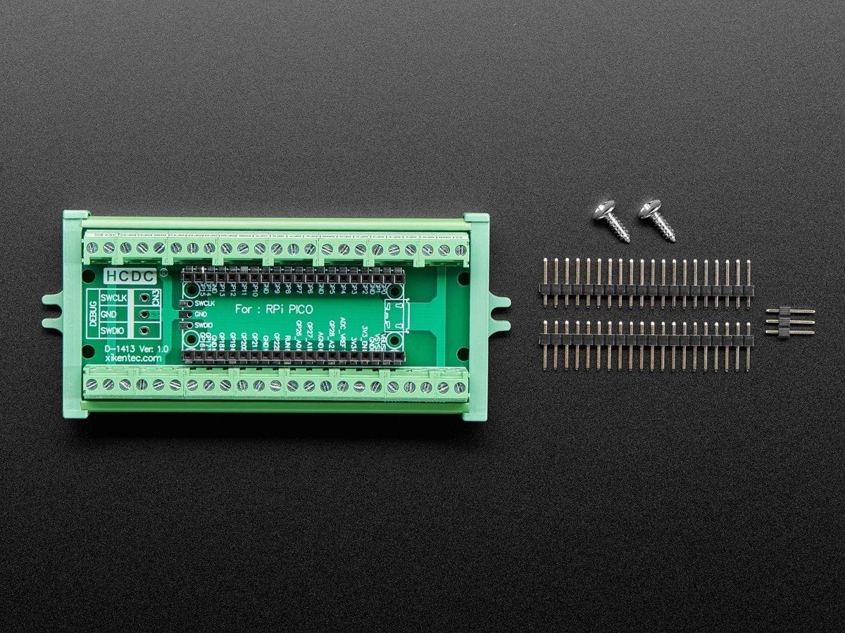 Terminal Block Breakout Module for Raspberry Pi Pico (Screw Mount Version) - The Pi Hut