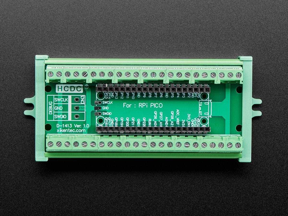 Terminal Block Breakout Module for Raspberry Pi Pico (Screw Mount Version) - The Pi Hut