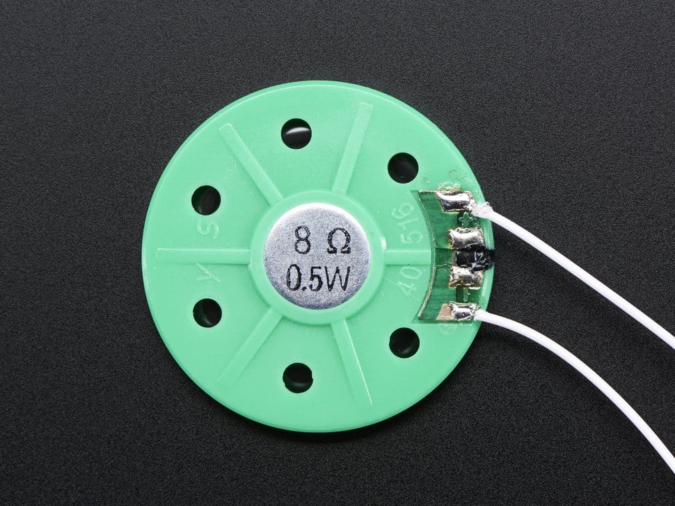 Thin Plastic Speaker w/Wires - 8 ohm 0.25W - The Pi Hut