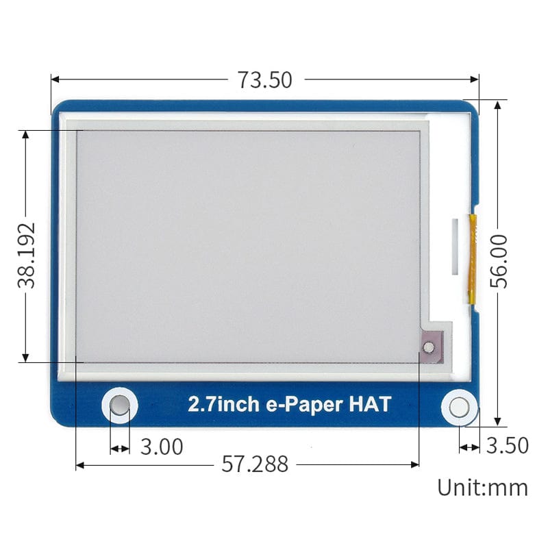 Three-colour 2.7" E-Ink Display HAT (B) - The Pi Hut