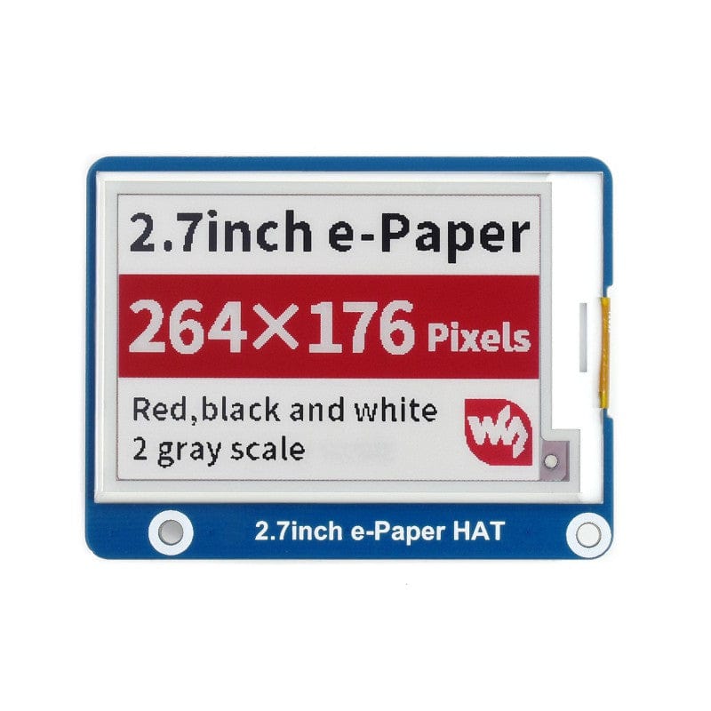 Three-colour 2.7" E-Ink Display HAT (B) - The Pi Hut
