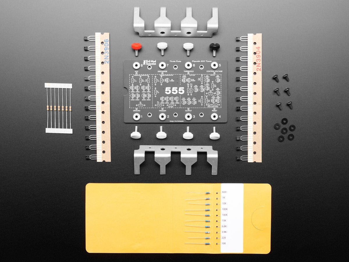 "Three Fives" Discrete 555 Timer Kit - The Pi Hut