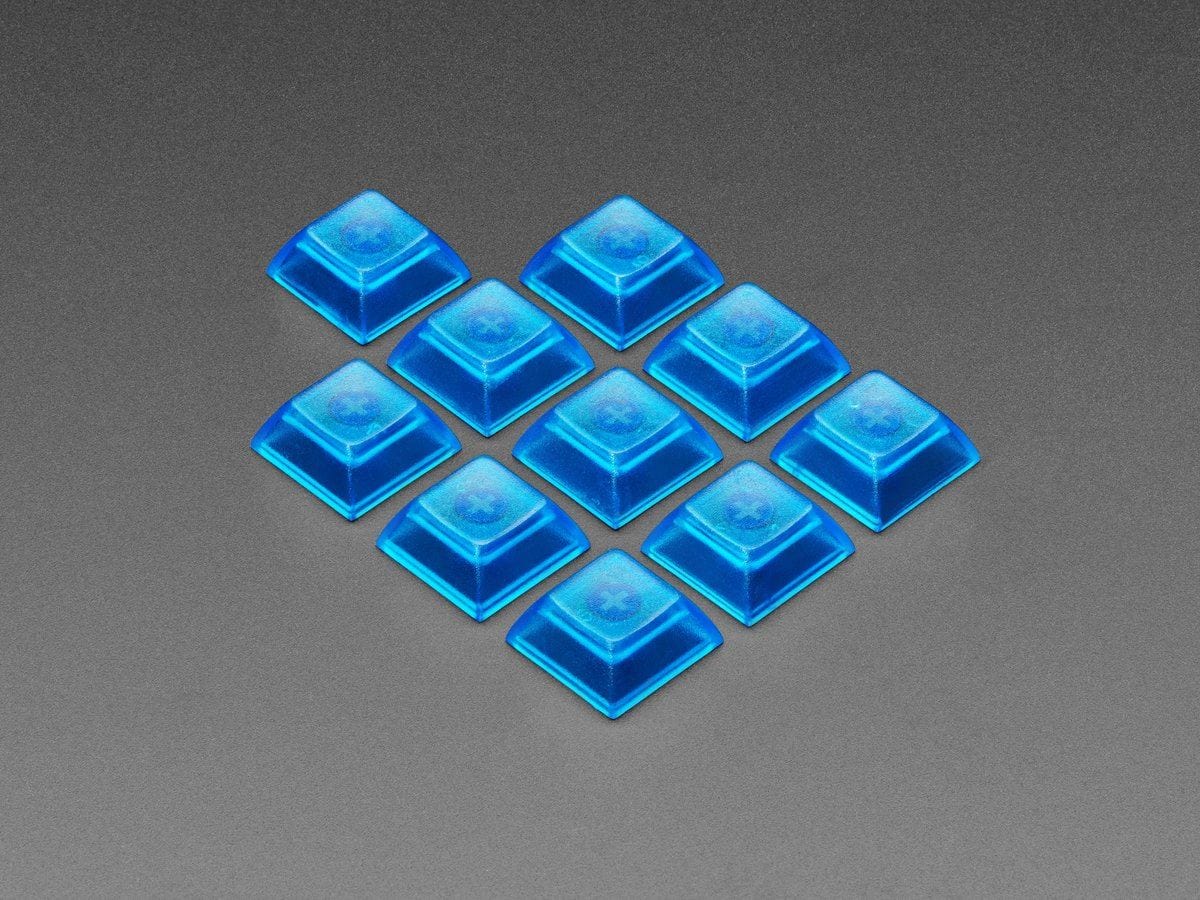 Translucent Blue DSA Keycaps for MX Compatible Switches (10 pack) - The Pi Hut