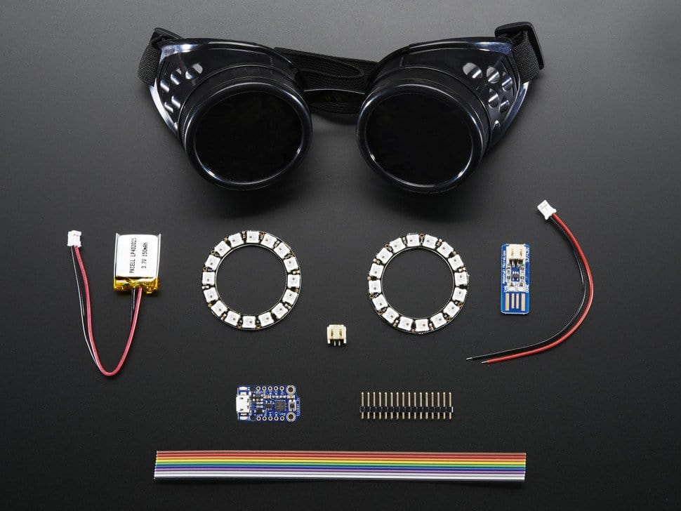 Adafruit Trinket-Powered NeoPixel Goggle Kit Pack - The Pi Hut