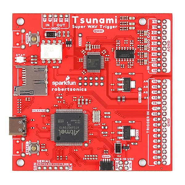 Tsunami Super WAV Trigger - 25 Voice (Qwiic) - The Pi Hut