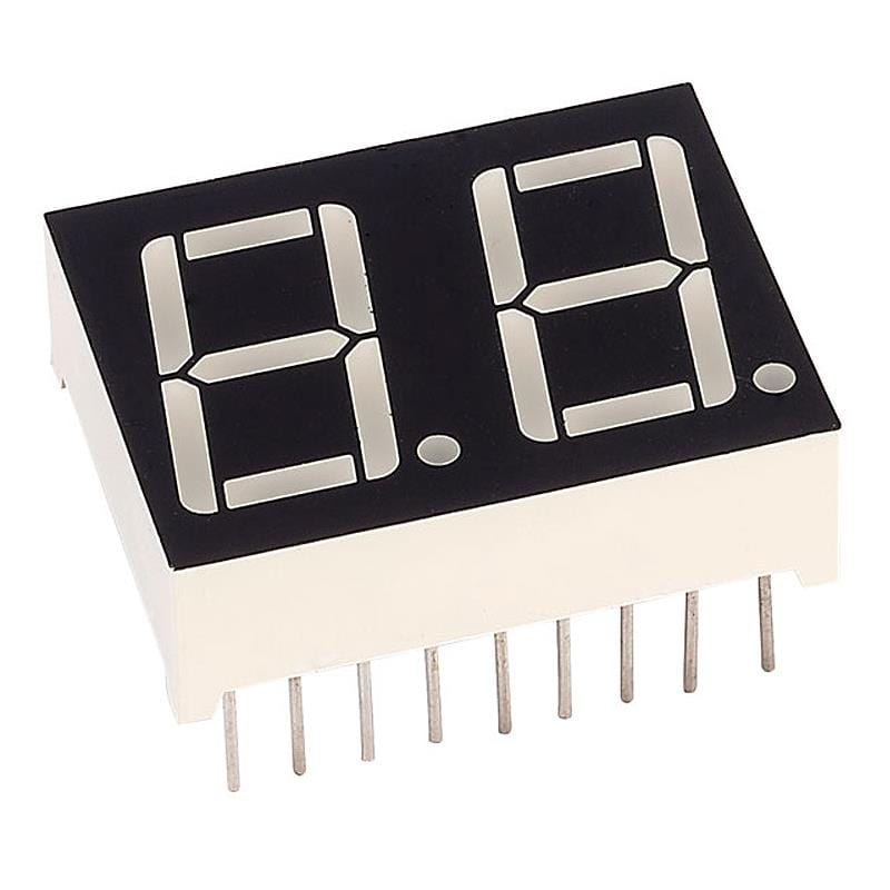 Two-Digit Seven-Segment Common Cathode Display - Red - The Pi Hut