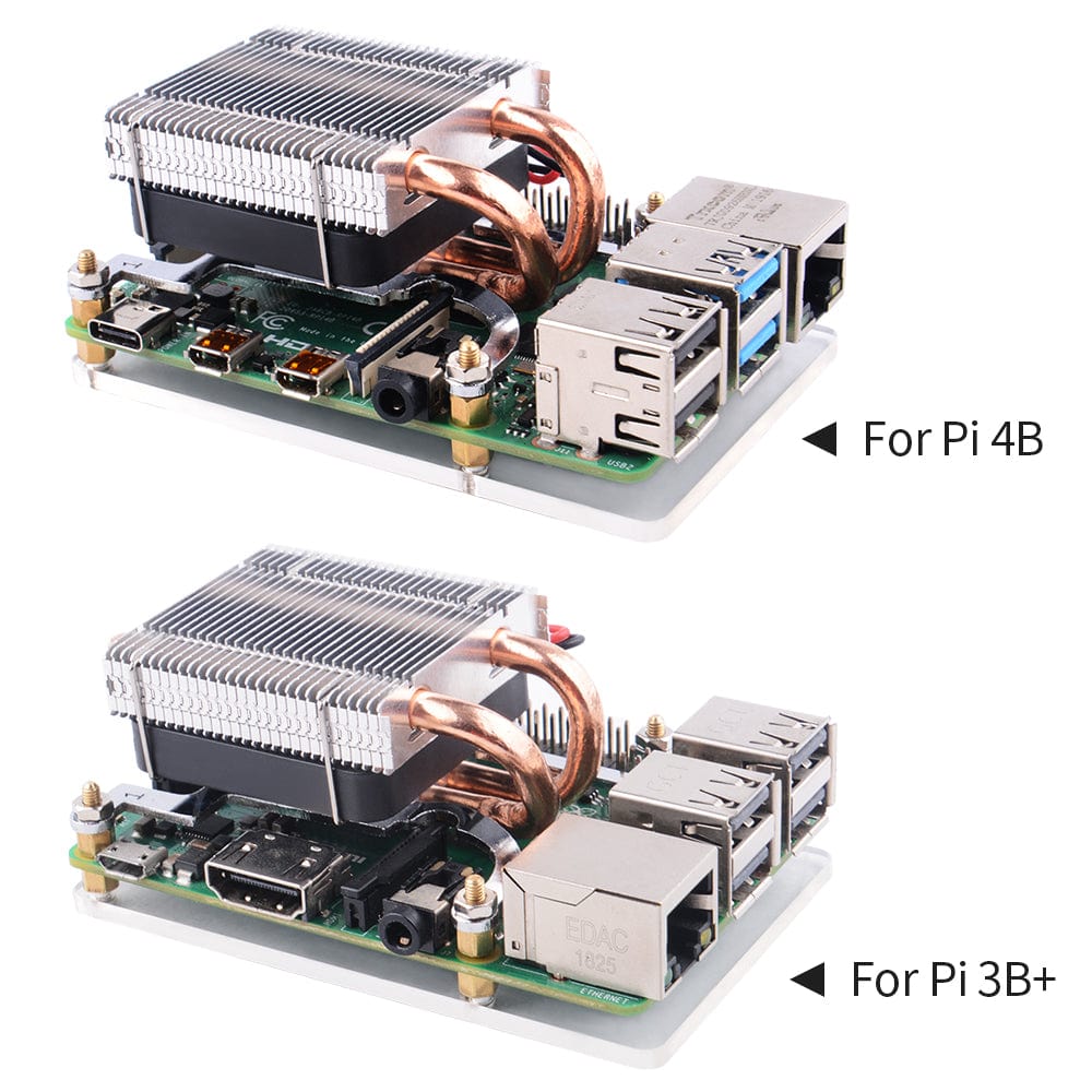 Type B Low-Profile ICE Tower Raspberry Pi 4 Cooler - The Pi Hut