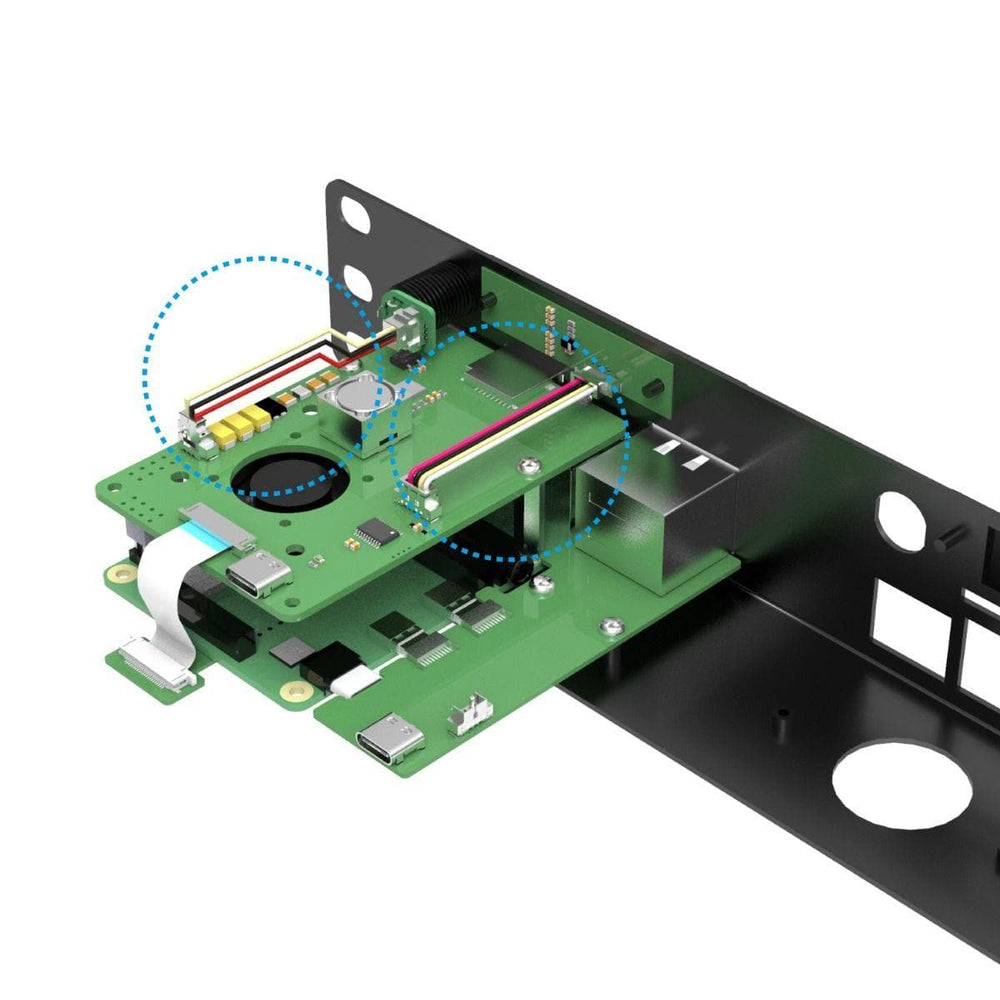 Uctronics Pi Rack - 1U PoE Rackmount for Raspberry 4 - The Pi Hut