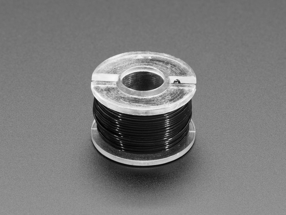 Ultra-Fine Stranded Wire Spool - 10 meters - 34AWG - Black - The Pi Hut