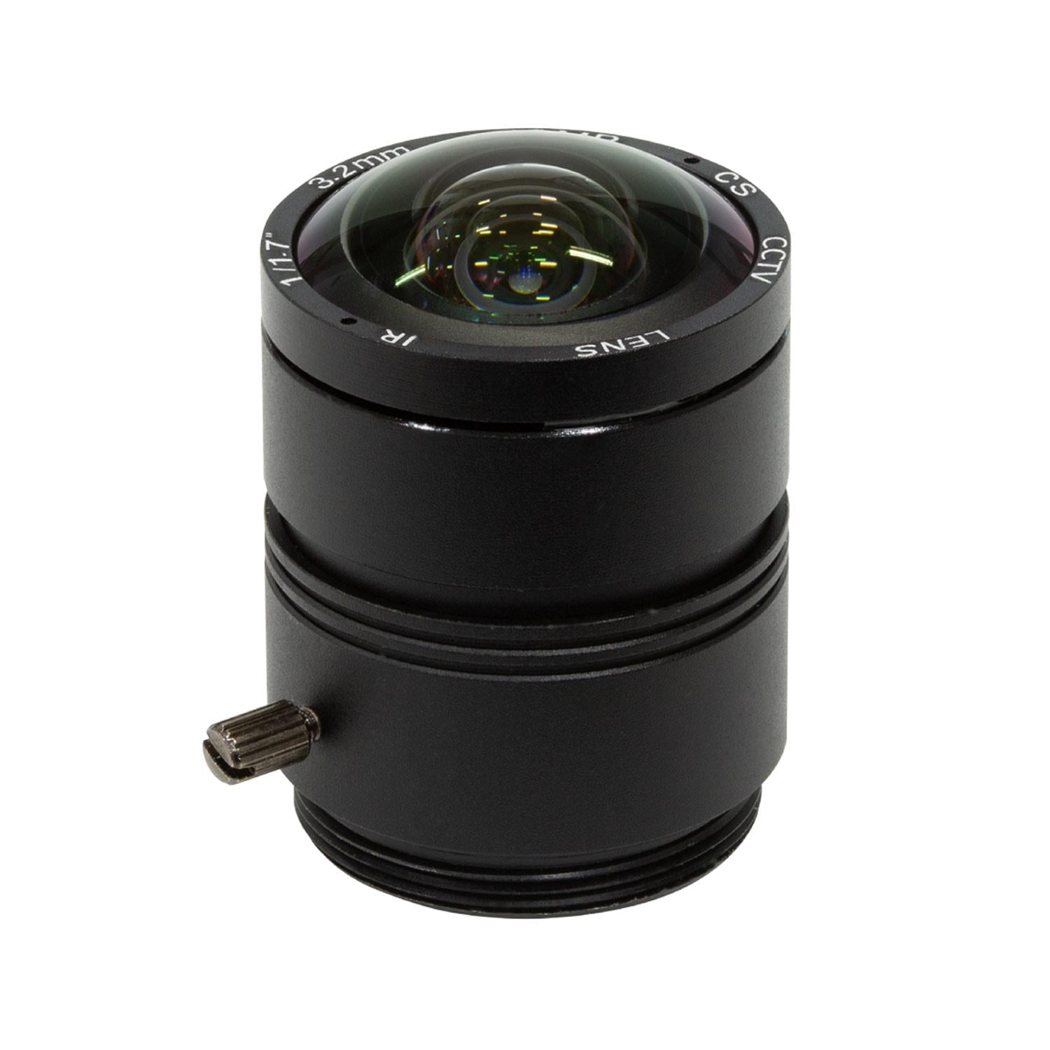 Ultra Wide-Angle C-Mount Lens for Raspberry Pi HQ Camera - 3.2mm Focal Length - The Pi Hut