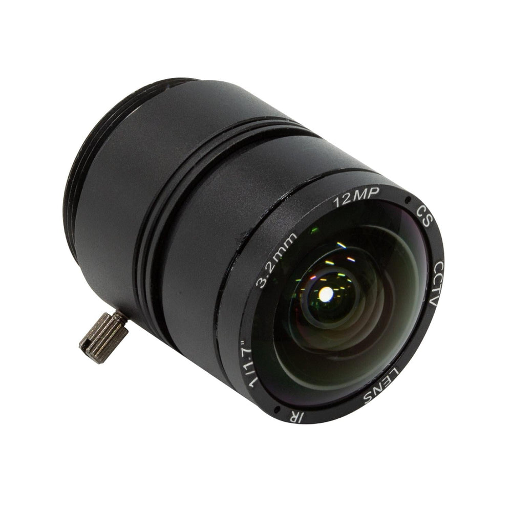 Ultra Wide-Angle C-Mount Lens for Raspberry Pi HQ Camera - 3.2mm Focal Length - The Pi Hut