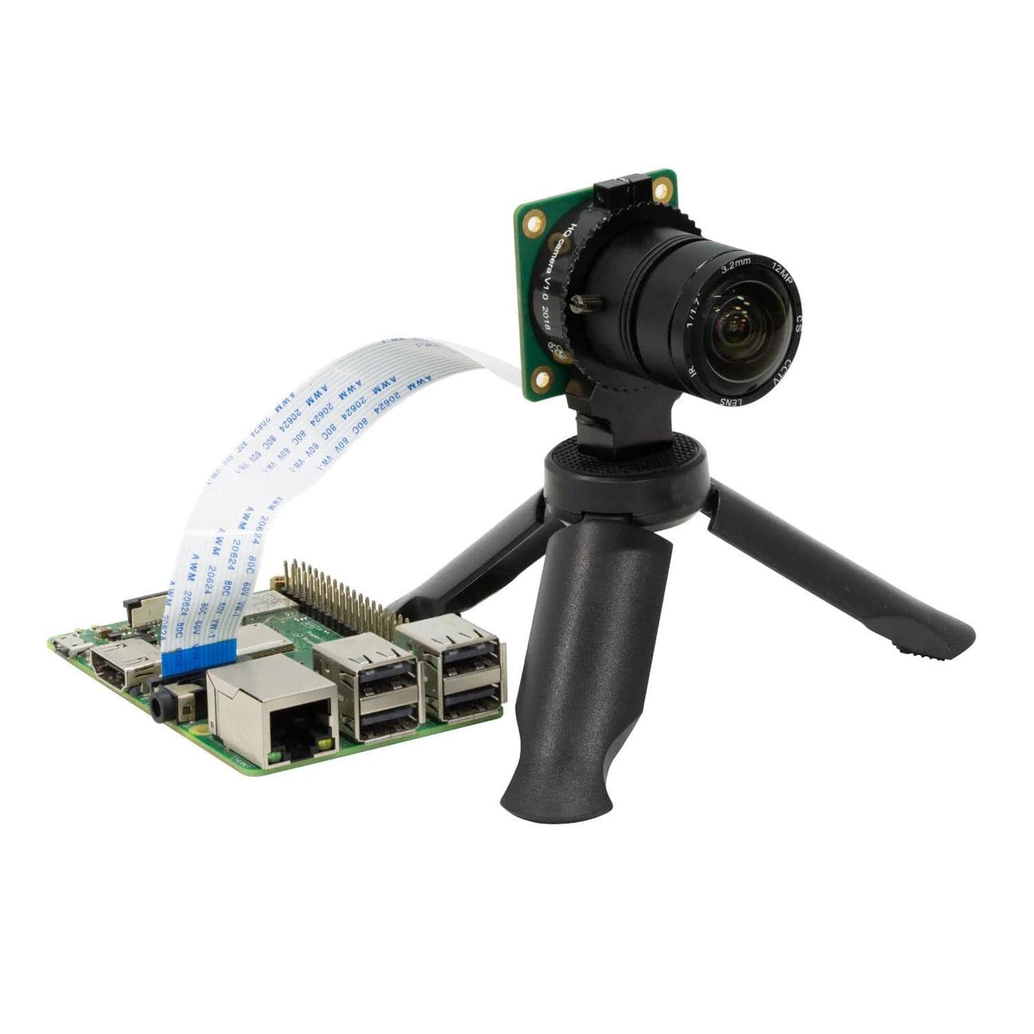 Ultra Wide-Angle C-Mount Lens for Raspberry Pi HQ Camera - 3.2mm Focal Length - The Pi Hut