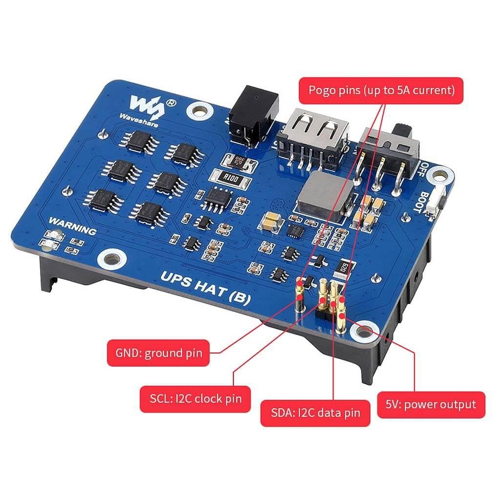 Uninterruptible Power Supply UPS HAT (B) for Raspberry Pi - The Pi Hut