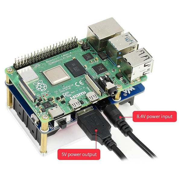 Uninterruptible Power Supply UPS HAT (B) for Raspberry Pi The Pi Hut