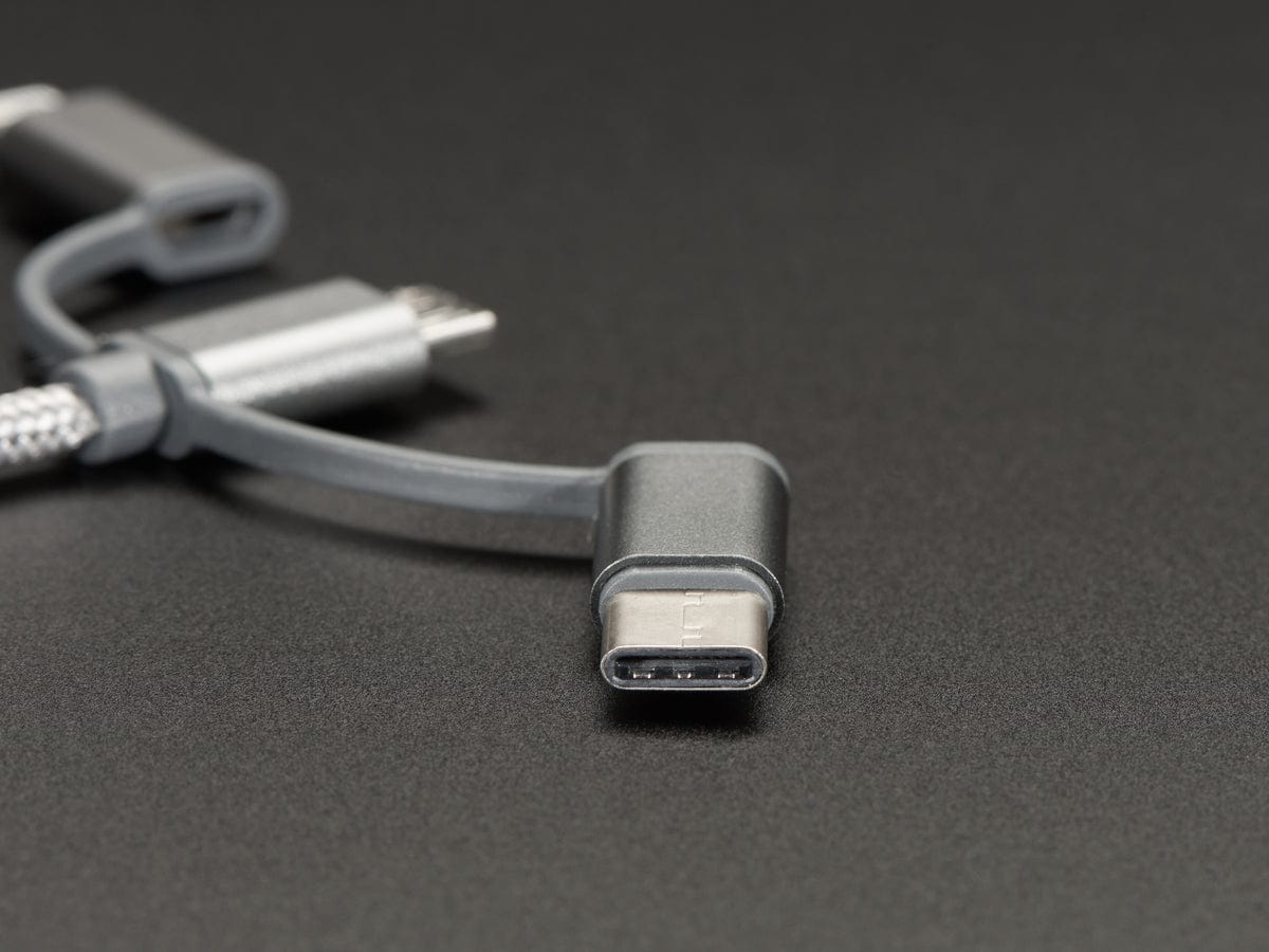 USB 3-in-1 Sync and Charge Cable - Micro B / Type-C / Lightning - The Pi Hut