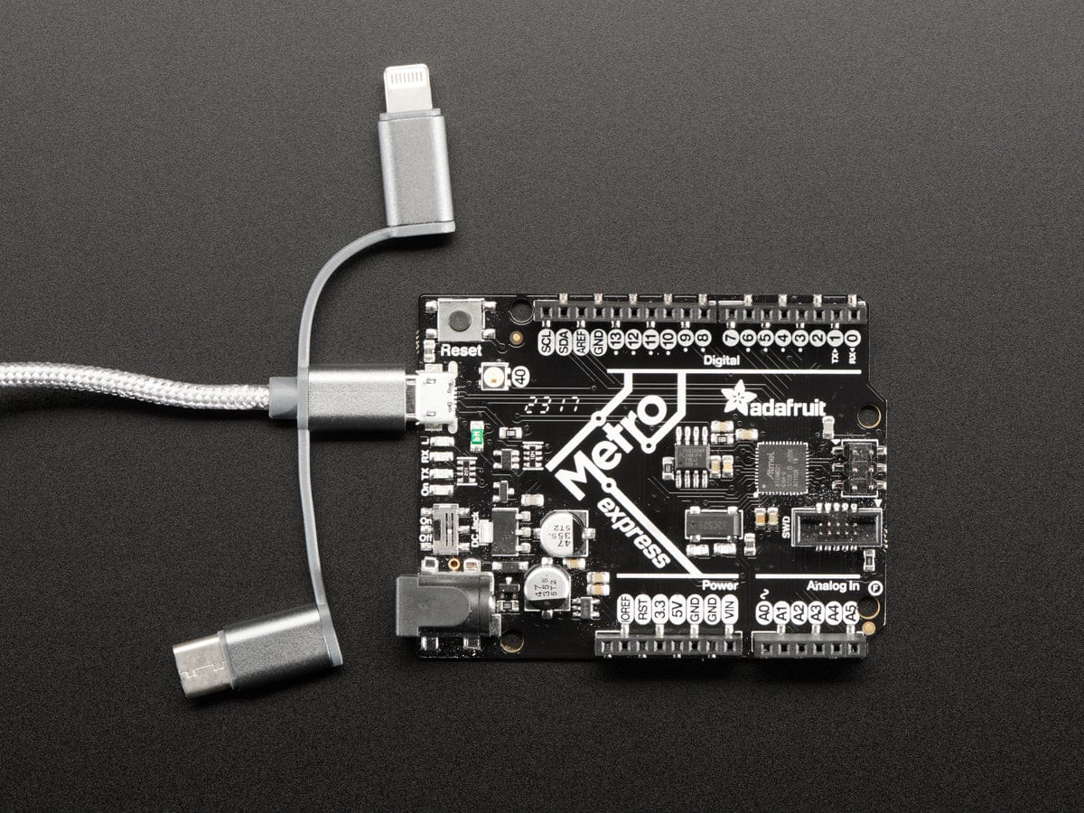 USB 3-in-1 Sync and Charge Cable - Micro B / Type-C / Lightning - The Pi Hut