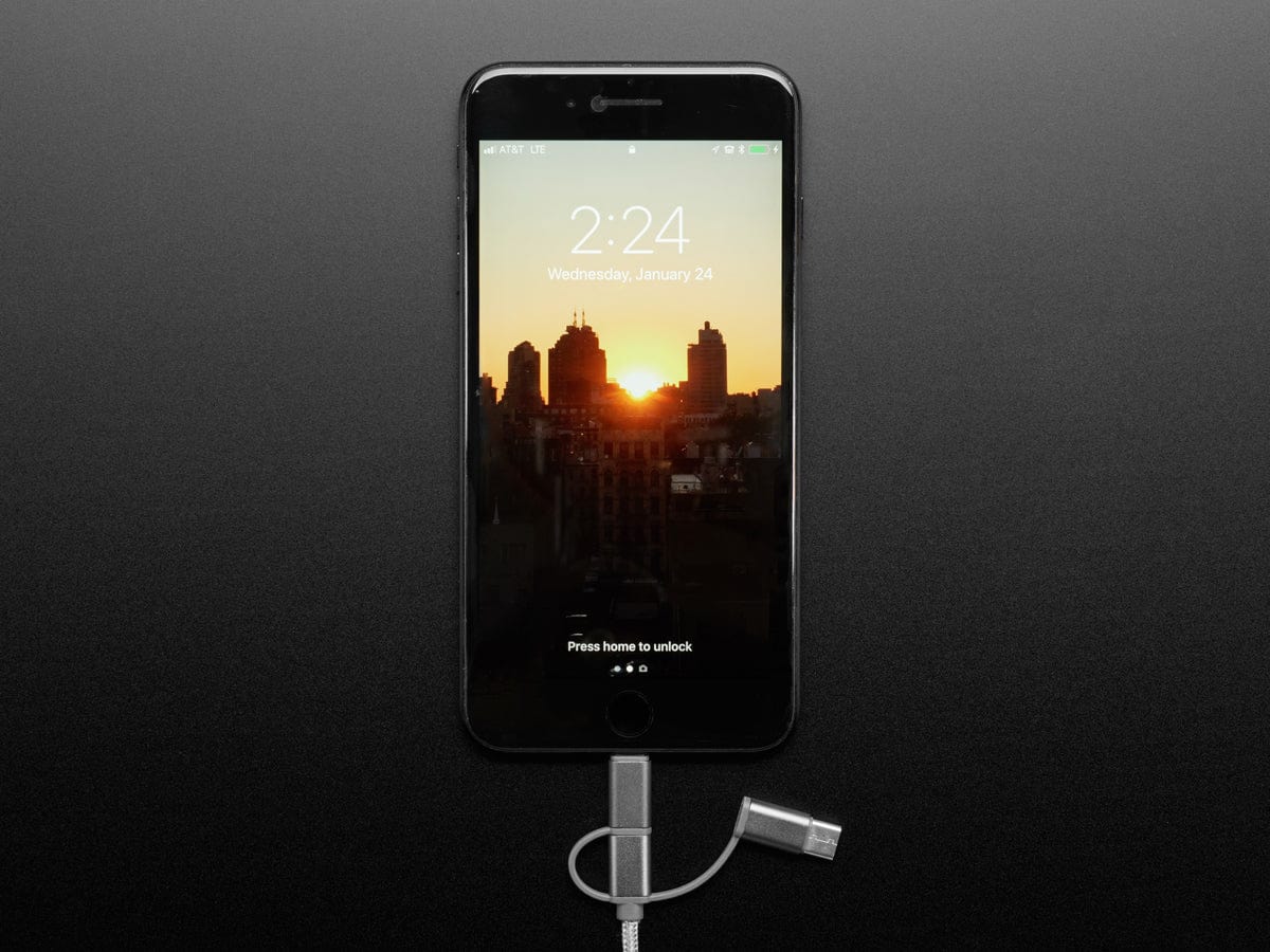 USB 3-in-1 Sync and Charge Cable - Micro B / Type-C / Lightning - The Pi Hut