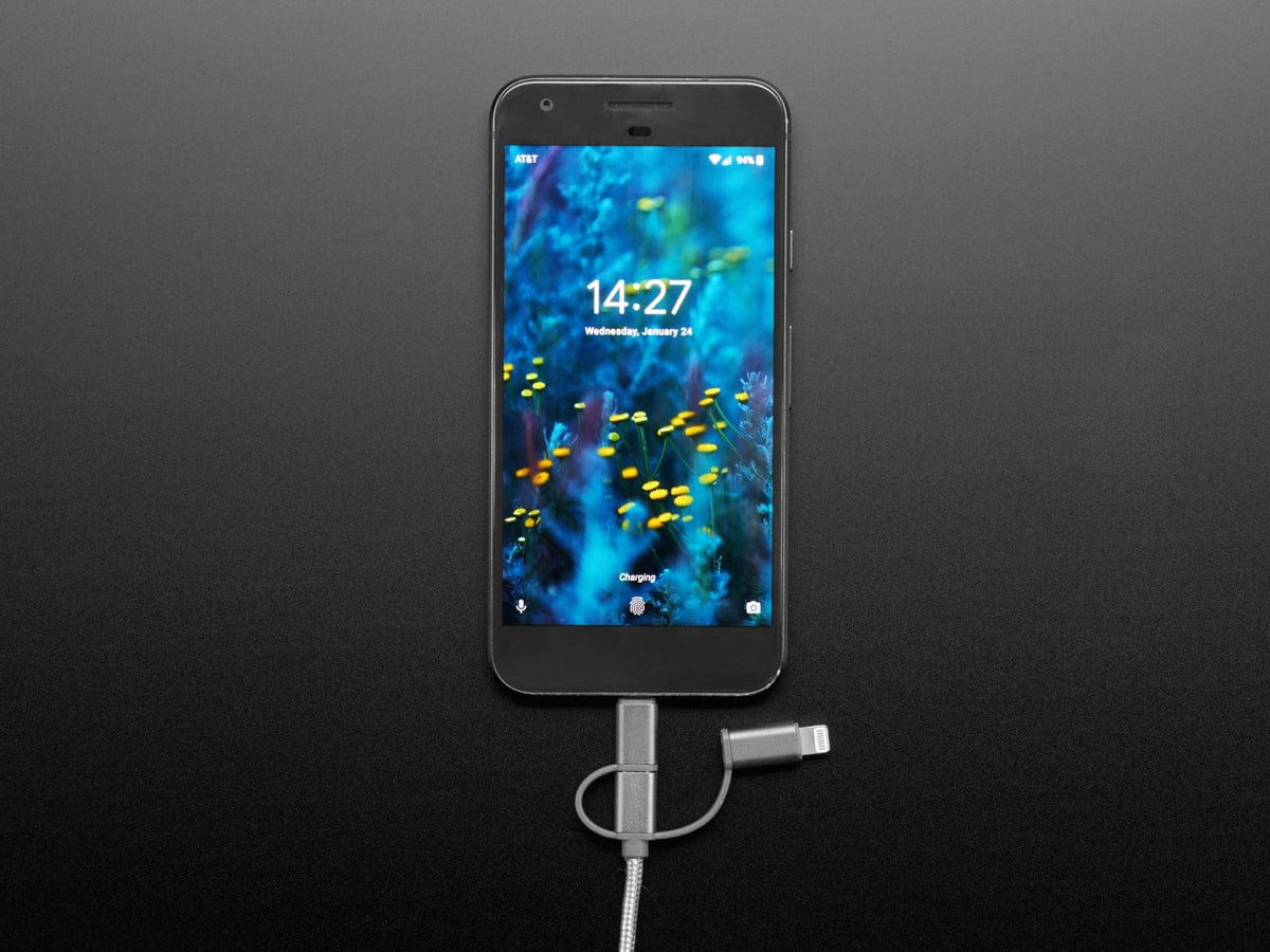 USB 3-in-1 Sync and Charge Cable - Micro B / Type-C / Lightning - The Pi Hut