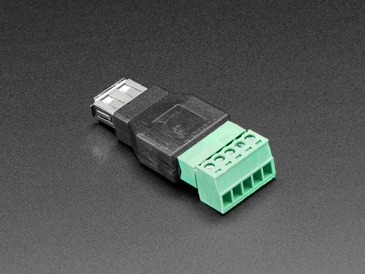 USB-A Female Socket to 5-pin Terminal Block - The Pi Hut