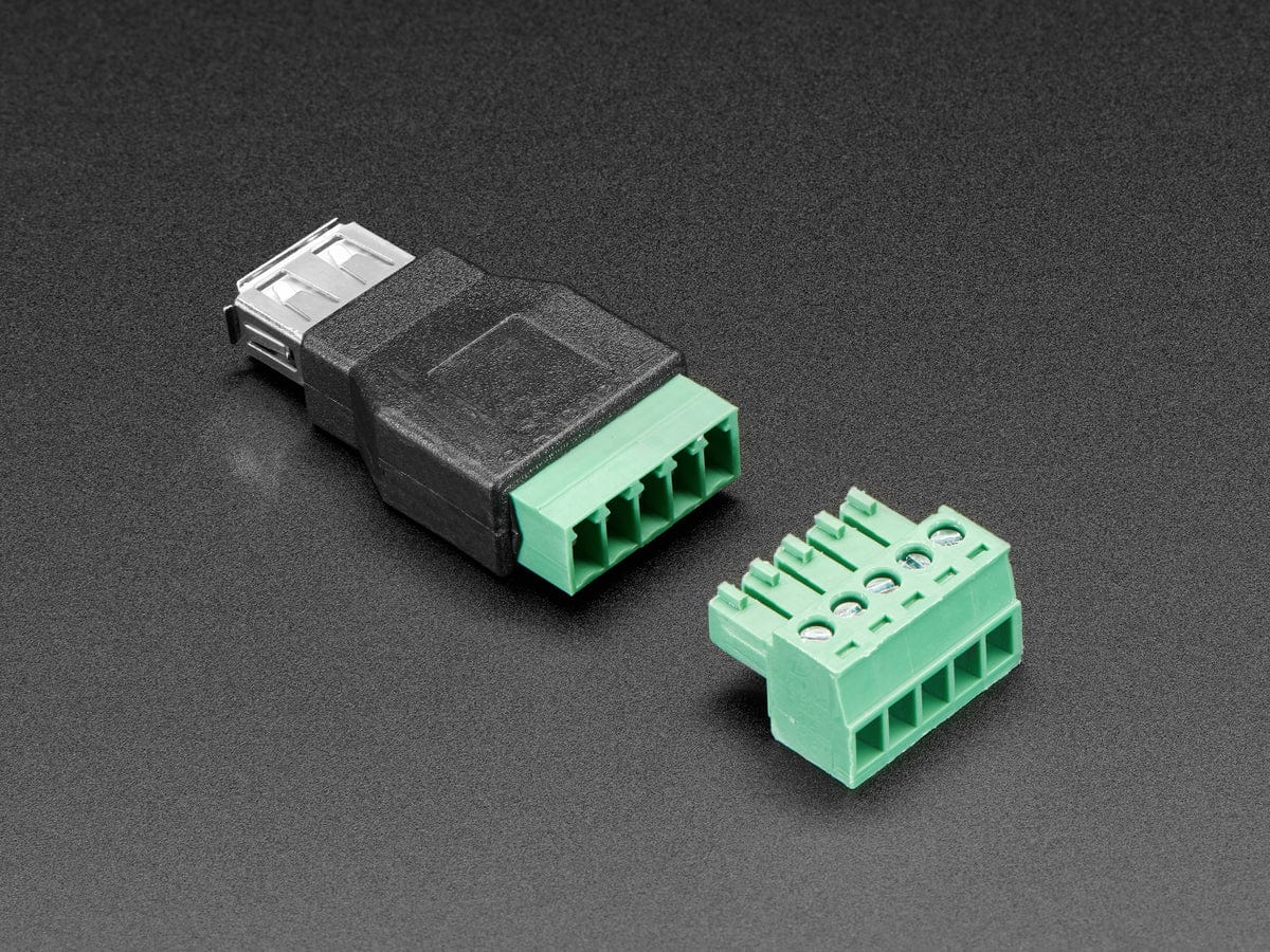 USB-A Female Socket to 5-pin Terminal Block - The Pi Hut