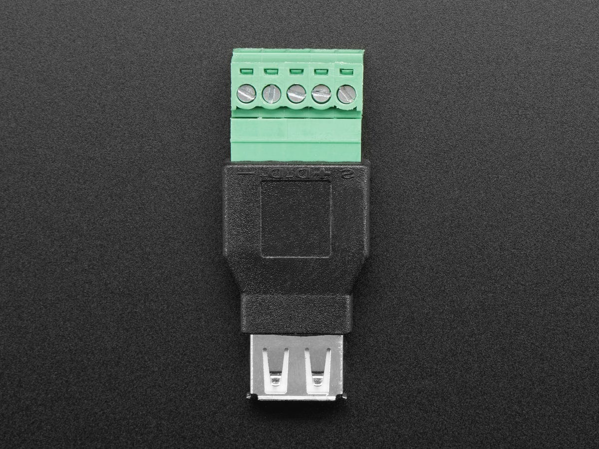 USB-A Female Socket to 5-pin Terminal Block - The Pi Hut