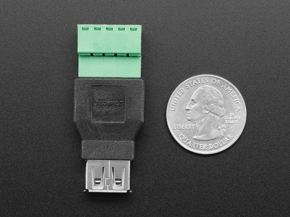 USB-A Female Socket to 5-pin Terminal Block - The Pi Hut