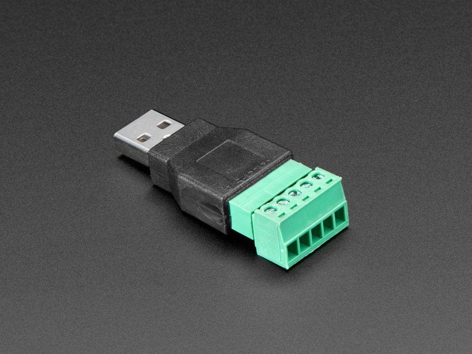 USB-A Male Plug to 5-pin Terminal Block - The Pi Hut