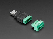 USB-A Male Plug to 5-pin Terminal Block - The Pi Hut