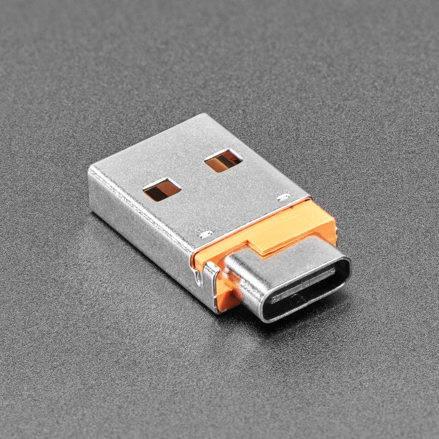 USB A Plug to USB C Jack Microadapter - The Pi Hut