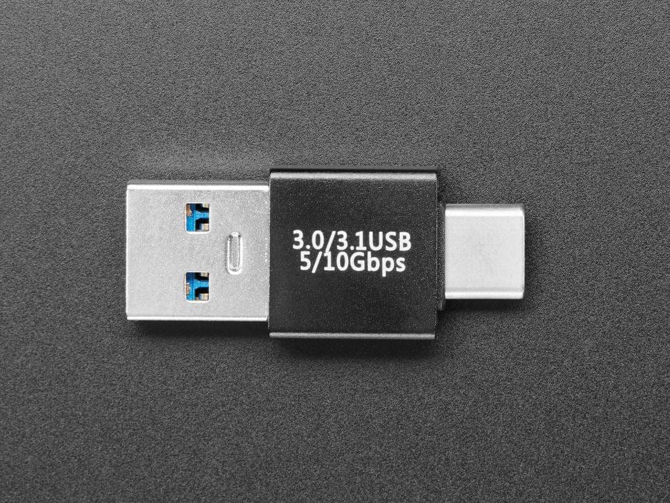 USB-A Plug to USB-C Plug Adapter - The Pi Hut