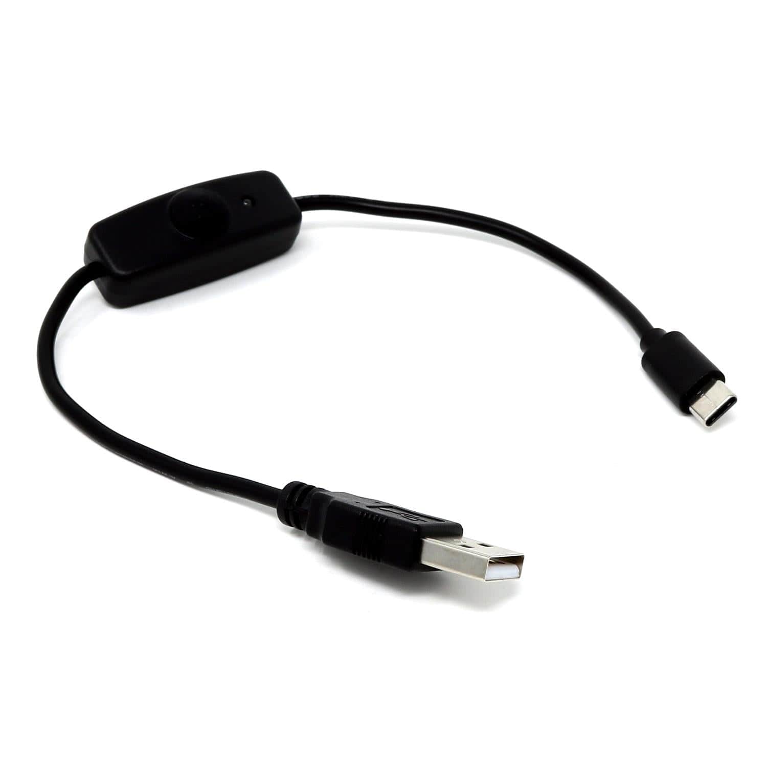 USB-A to USB-C Cable with On/Off Switch - The Pi Hut