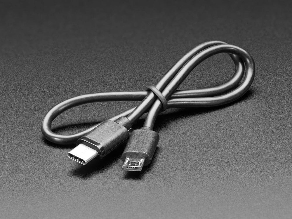 USB C to Micro B Cable - 1 ft 0.3 meter - The Pi Hut