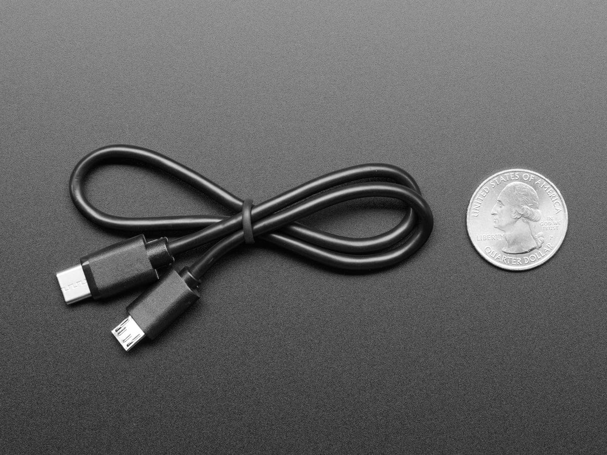 USB C to Micro B Cable - 1 ft 0.3 meter - The Pi Hut