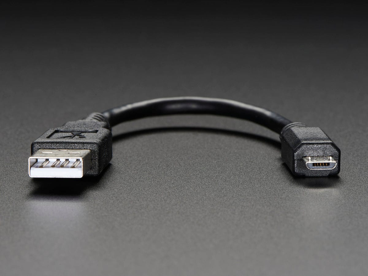 USB cable - 6" A/MicroB - The Pi Hut