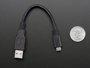 USB cable - 6" A/MicroB - The Pi Hut