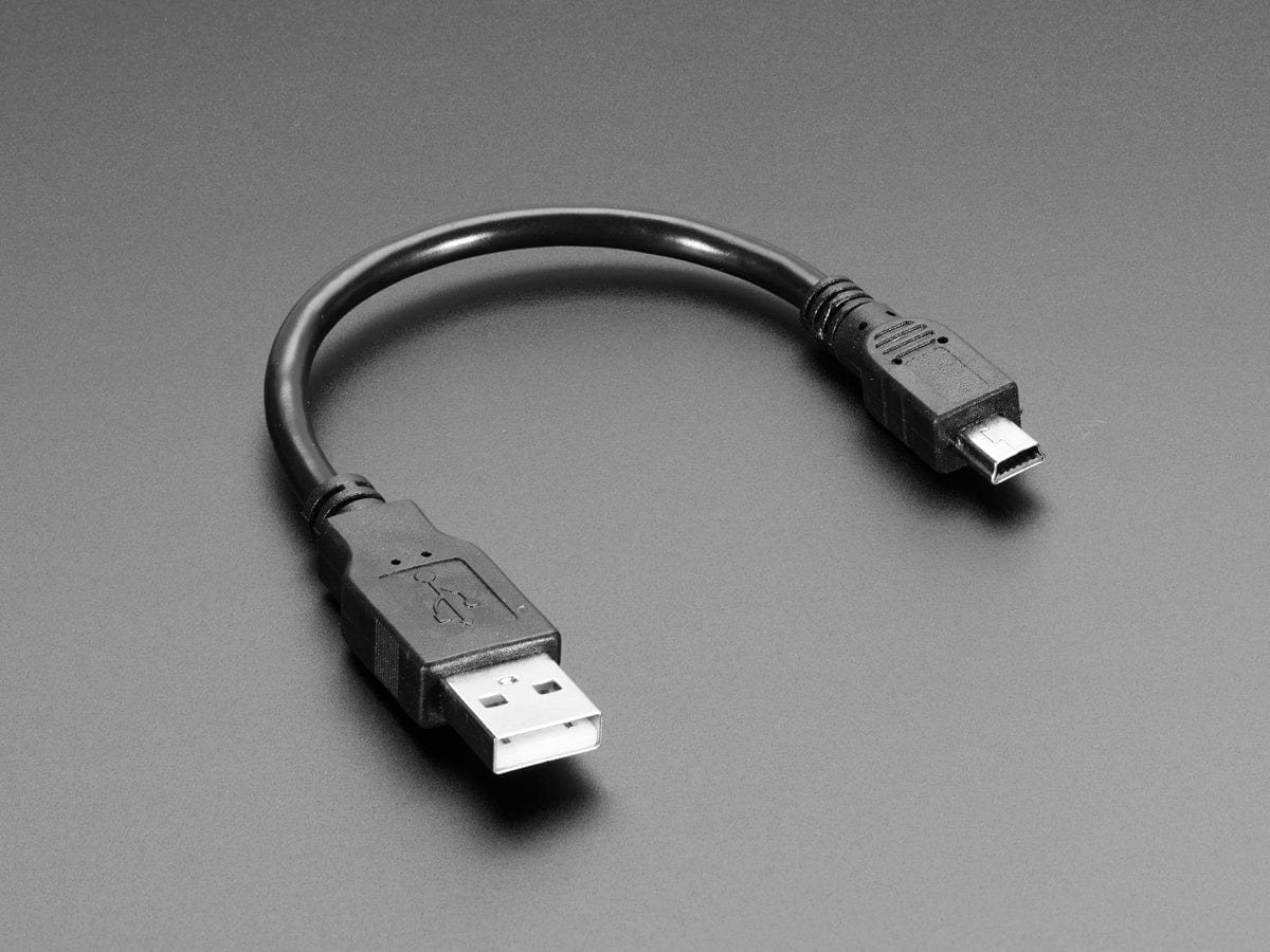 USB cable - 6" A/MiniB - The Pi Hut