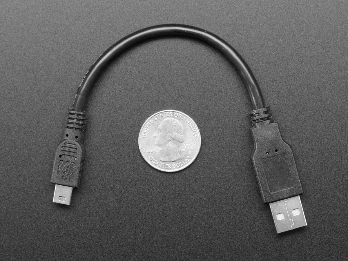 USB cable - 6" A/MiniB - The Pi Hut