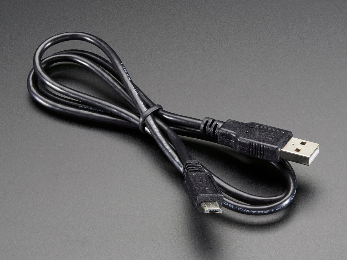 USB cable - USB A to Micro-B - The Pi Hut