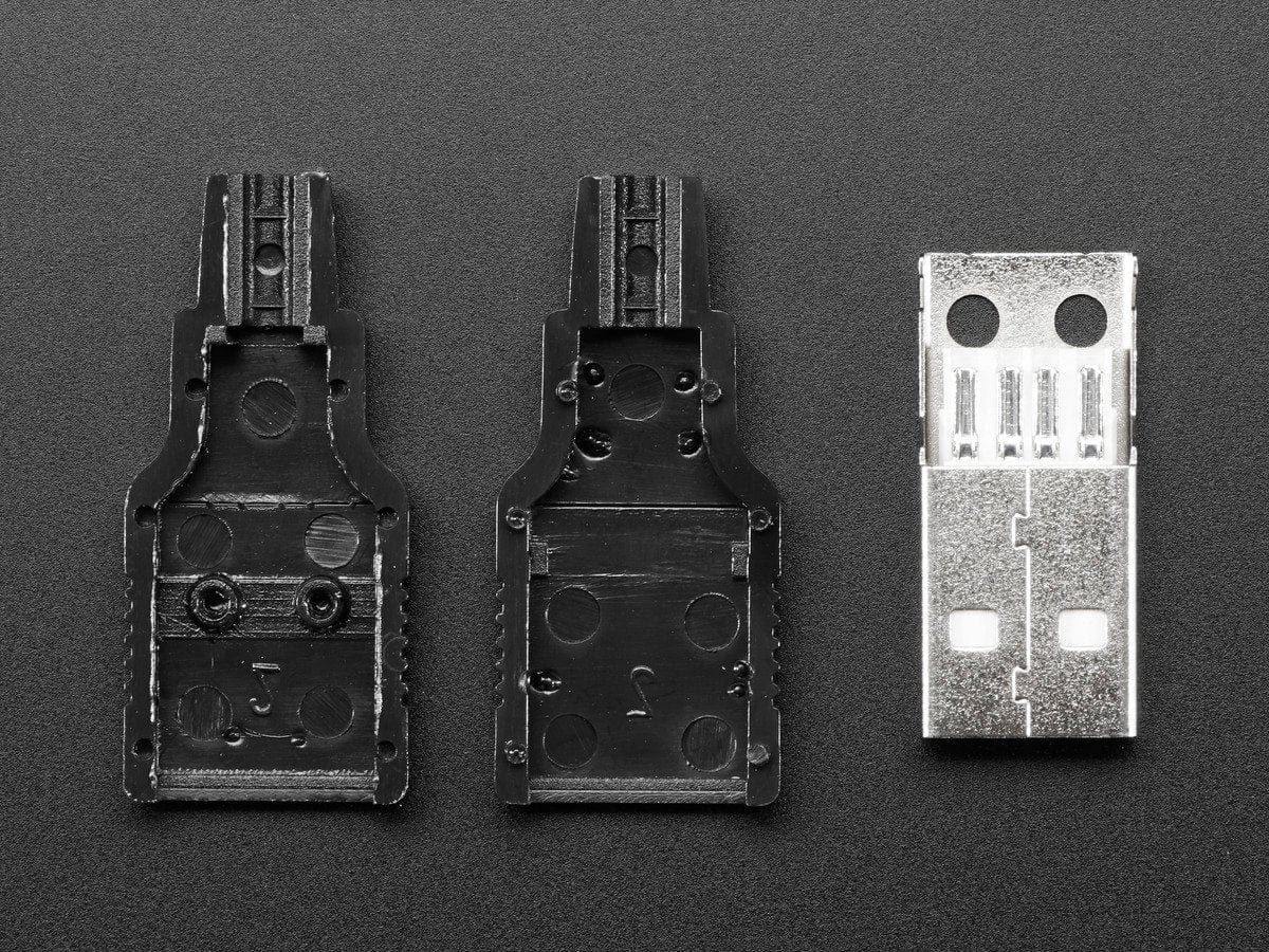 USB DIY Connector Shell - Type A Male Plug - The Pi Hut
