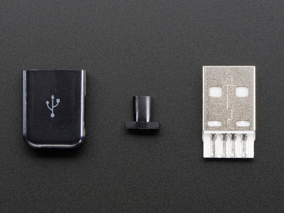 USB DIY Slim Connector Shell - A-M Plug - The Pi Hut