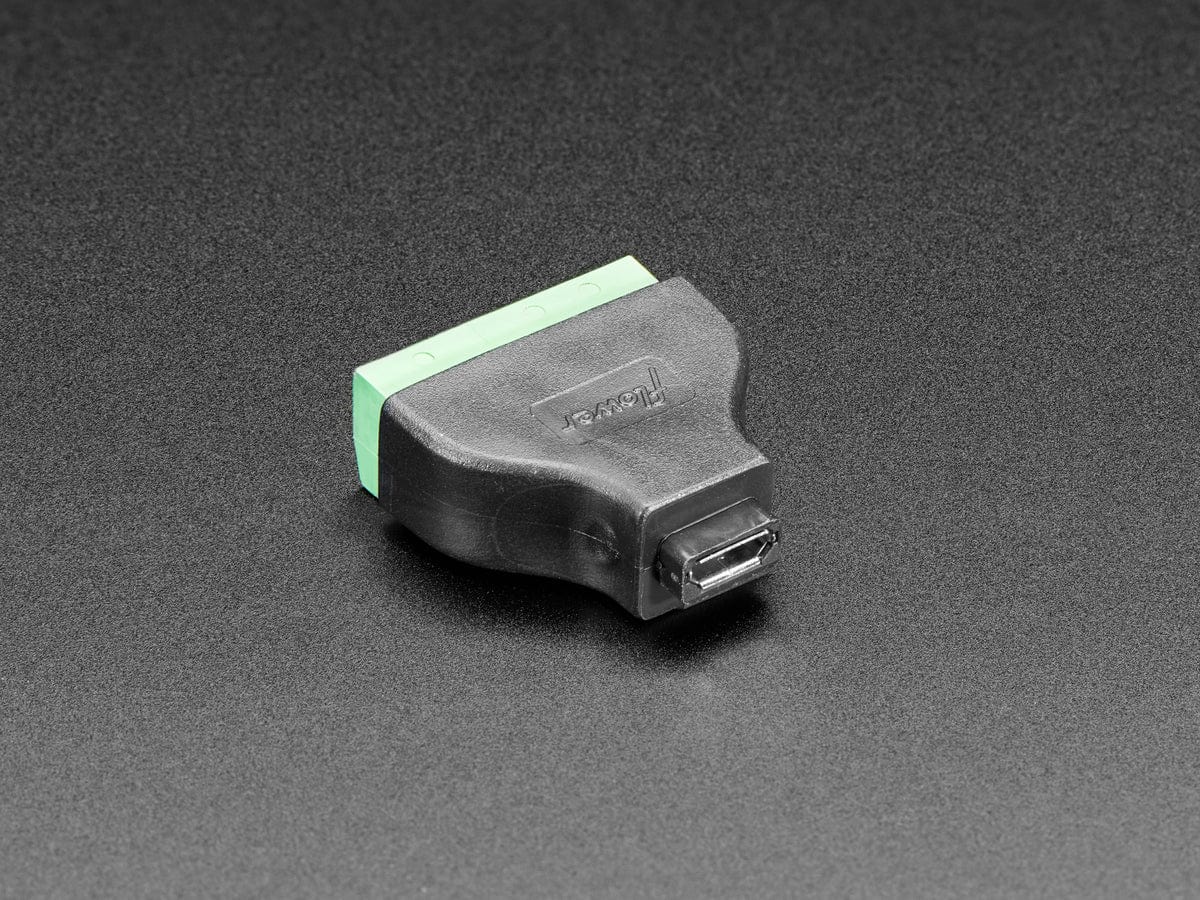 USB Micro B Female Socket to 5-pin Terminal Block - The Pi Hut