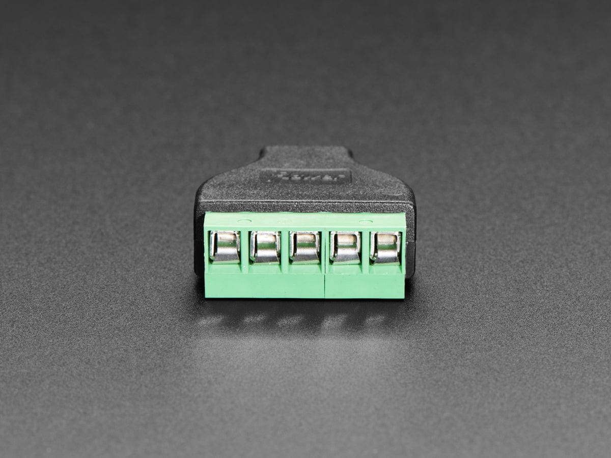 USB Micro B Male Plug to 5-pin Terminal Block - The Pi Hut