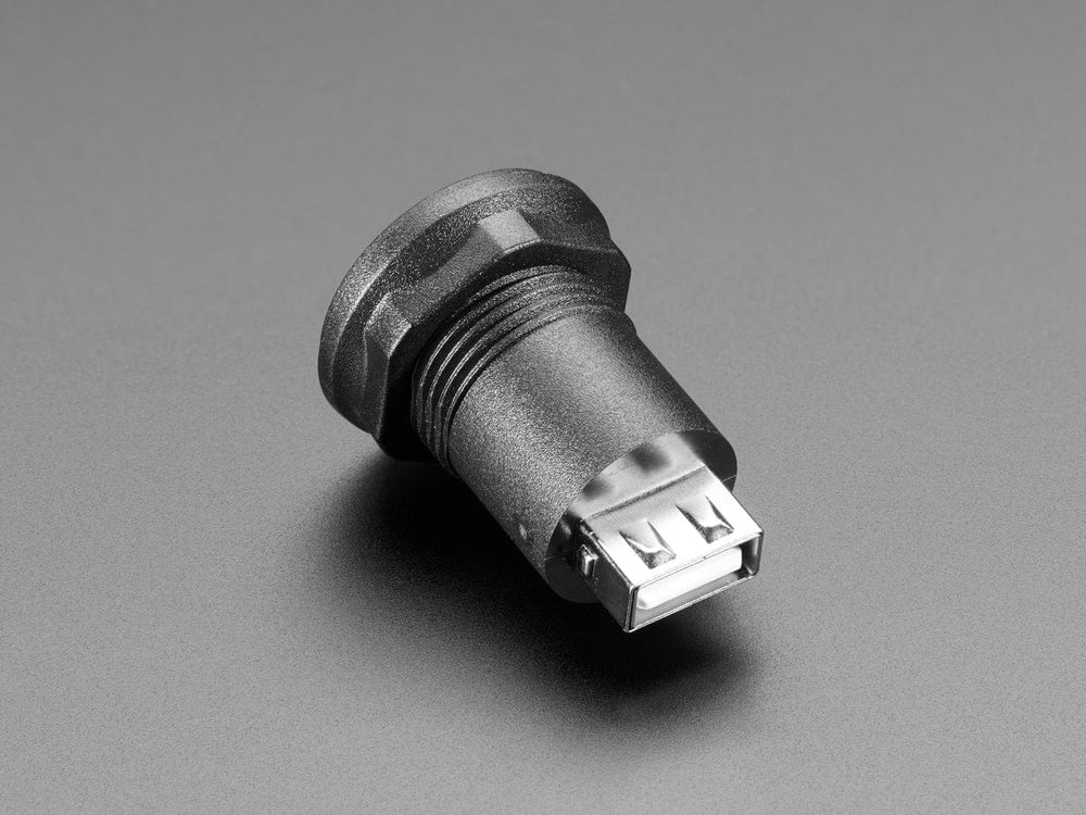 USB Mini B Jack to USB A Jack Round Panel Mount Adapter - The Pi Hut