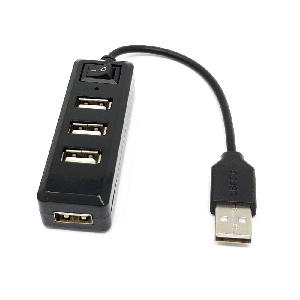 USB Mini Hub with Power Switch (USB-A) - The Pi Hut